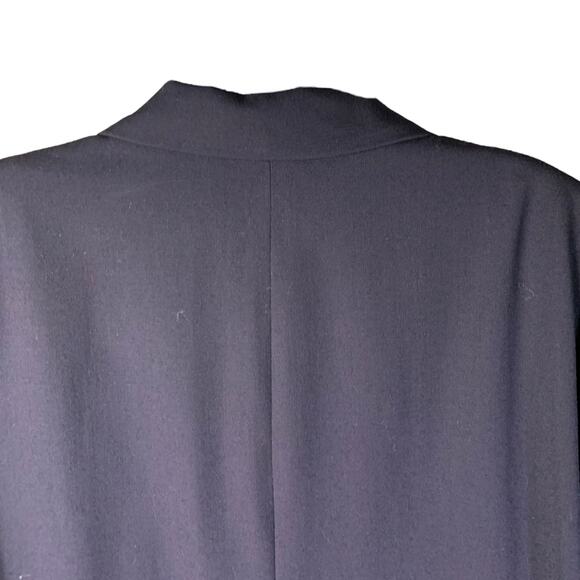 Austin Reed Coat‎ Womens 12 Navy Blue Worsted Wool Double Breasted Gold Buttons - Picture 6 of 9